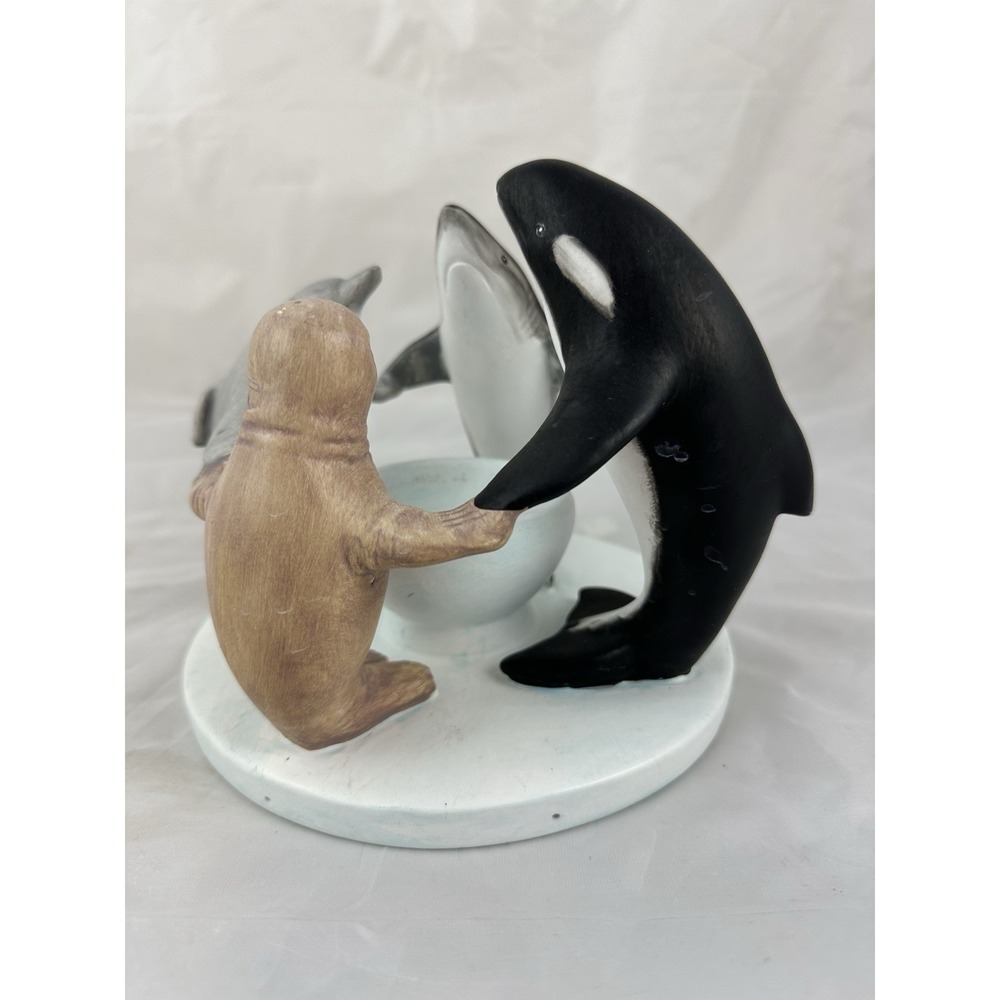 Penco Circle Of Friends Candle Holder Marine Animals Whale Shark Dolphin Seal